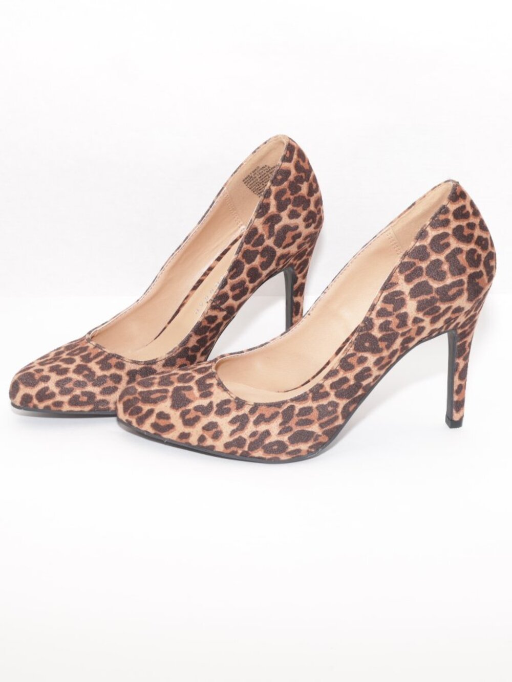 Lauren Conrad Black Brown Blossom Leopard Print High Heel Shoes Size 7 M
